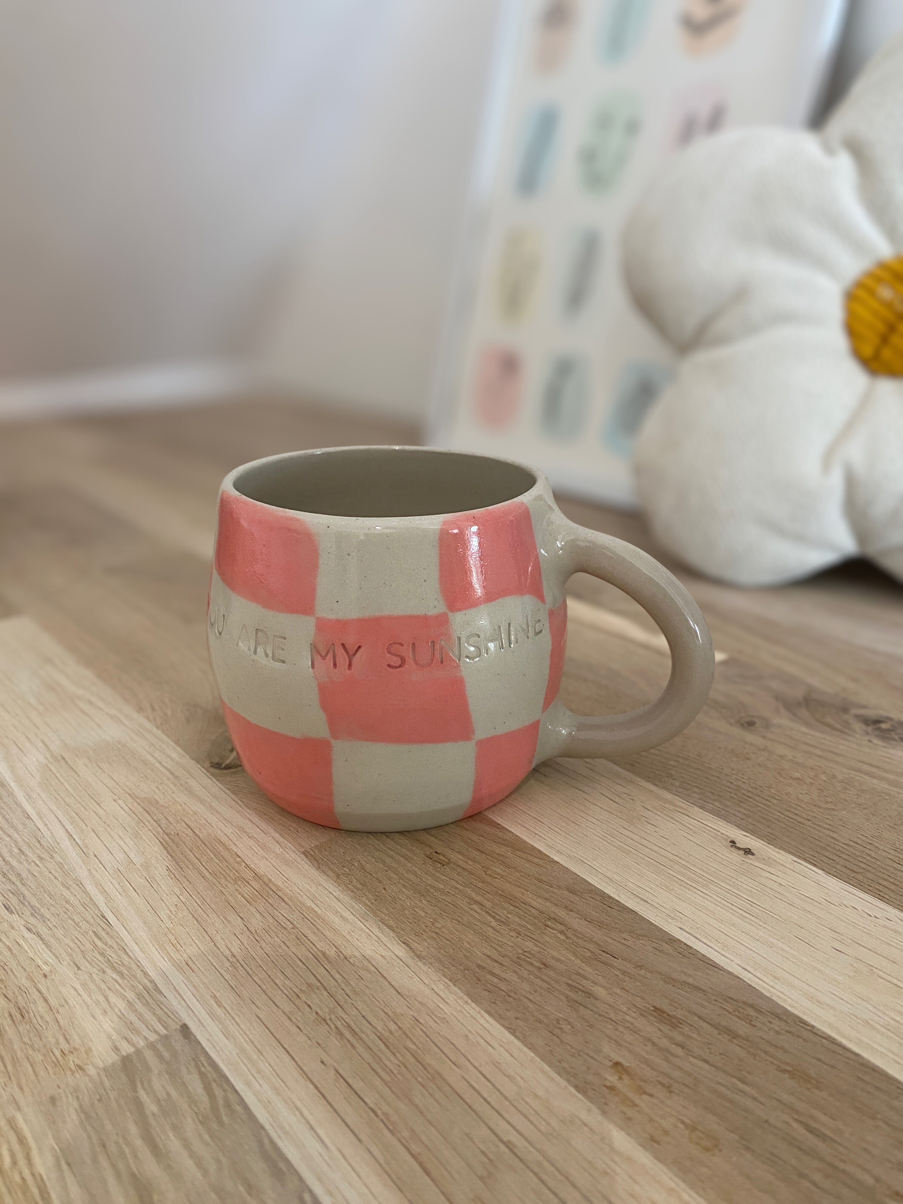 Grand mug damiers "You are my sunshine"