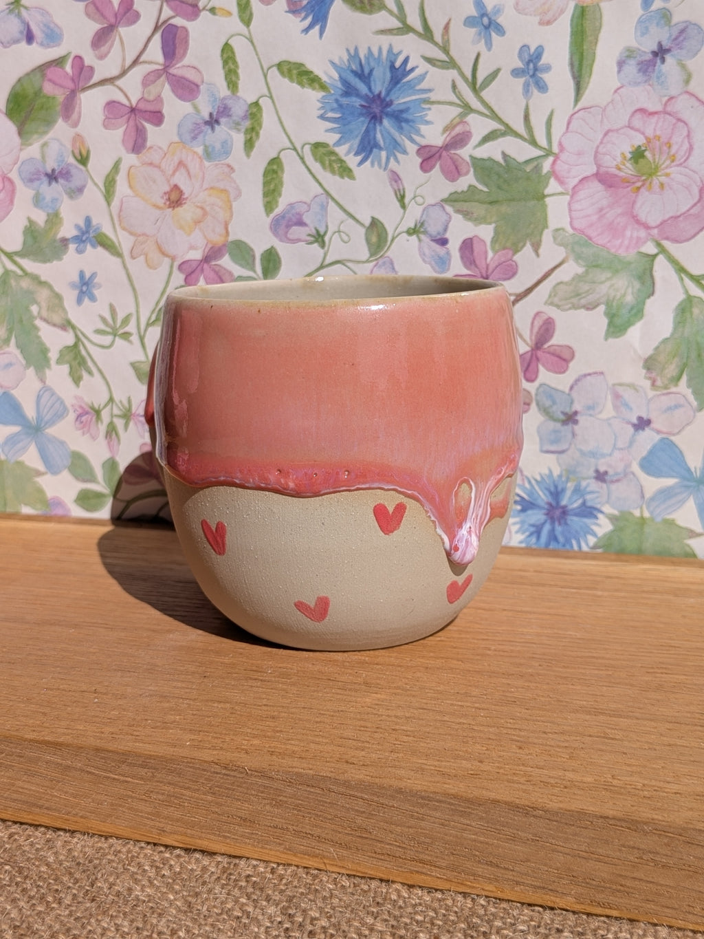Tasse petits coeurs sans anse
