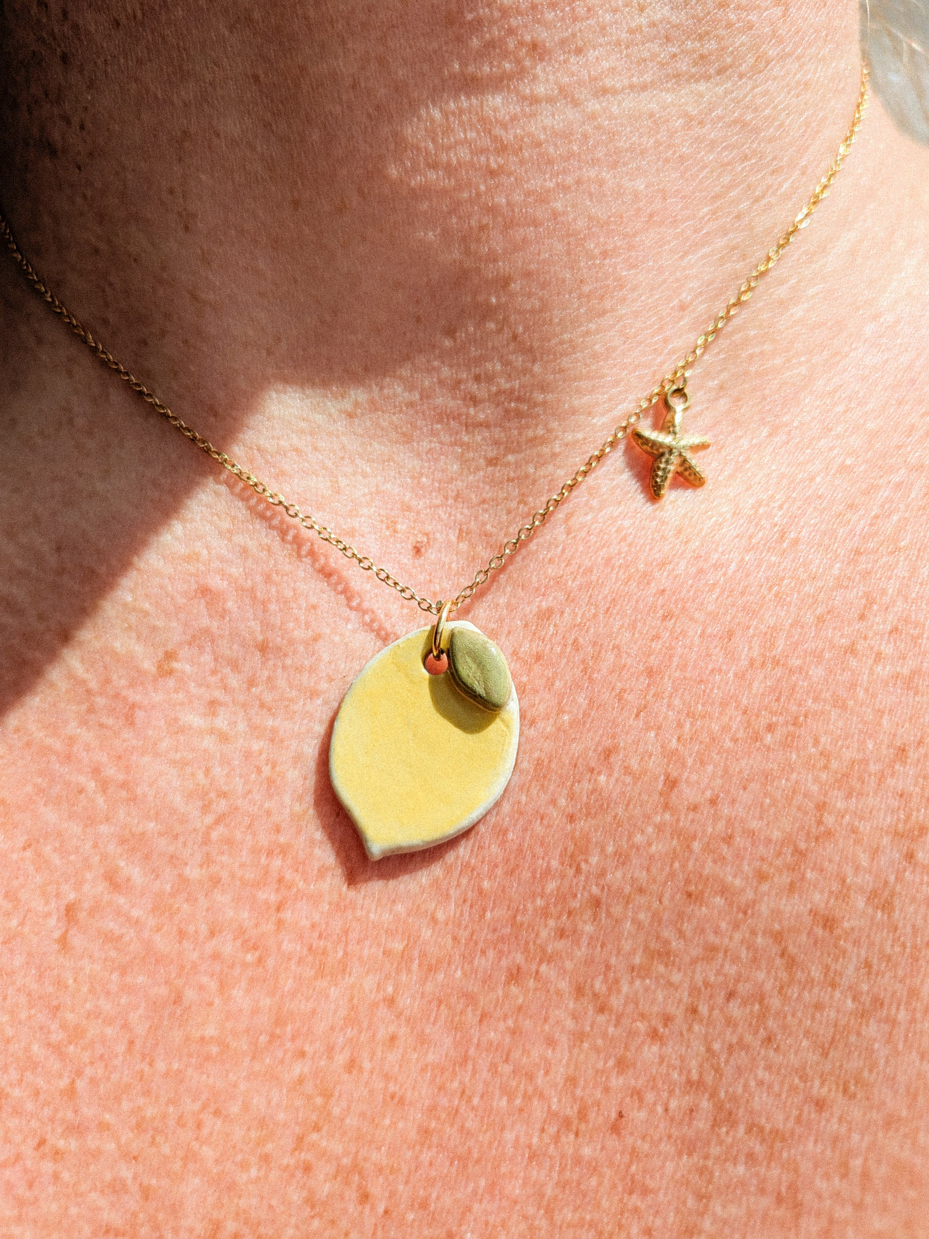 Collier citron étoile