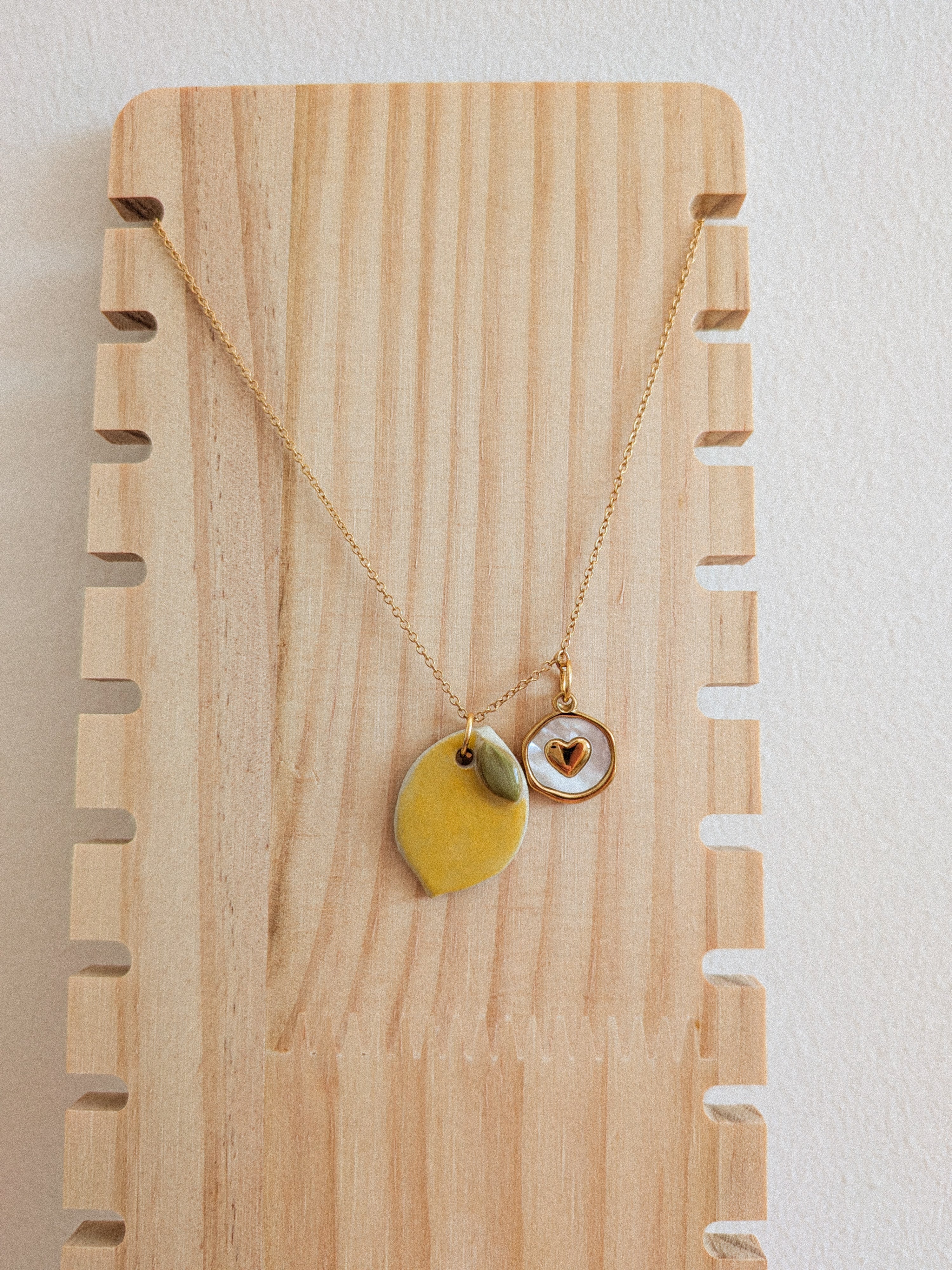 Collier citron coeur