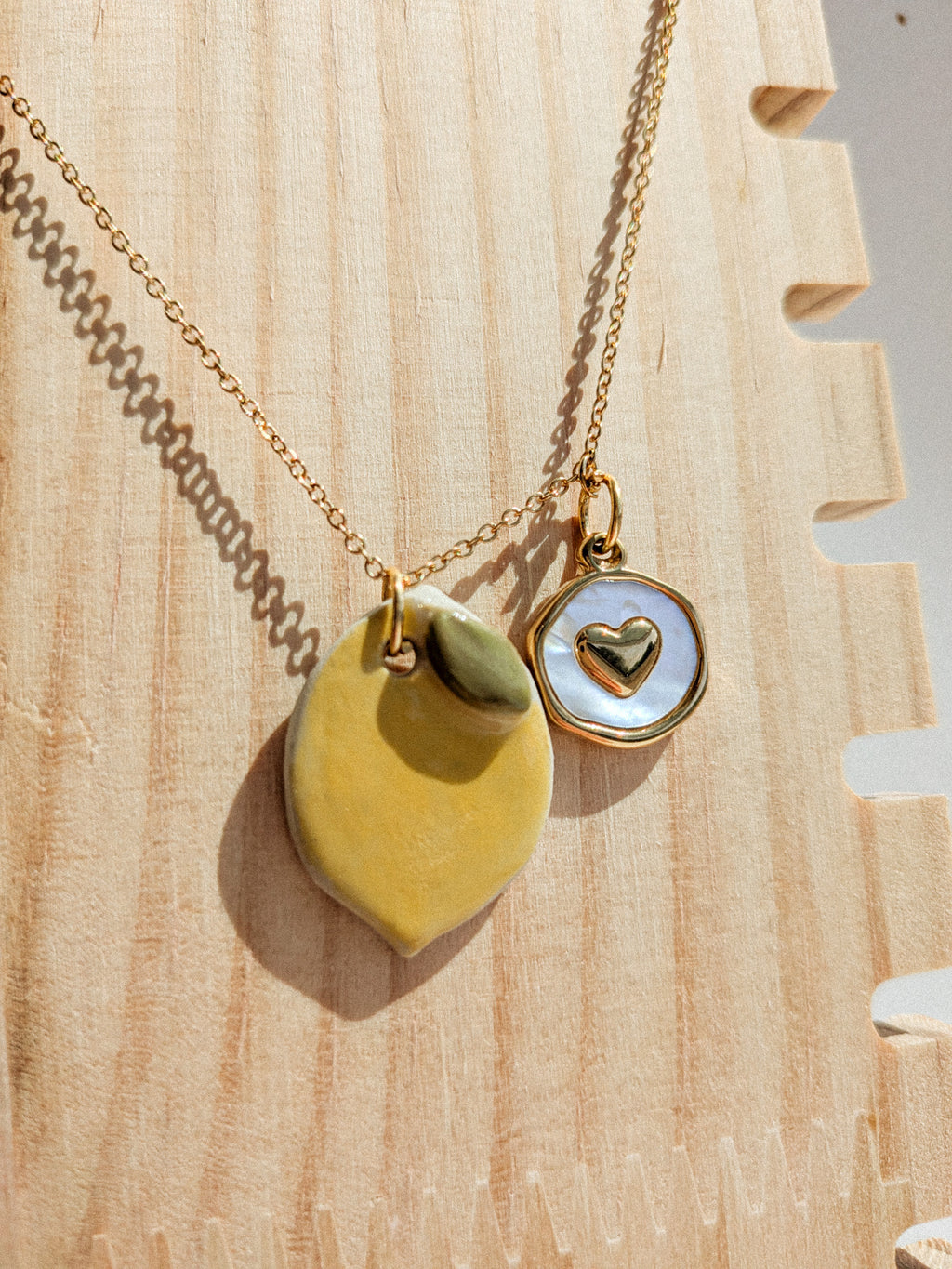 Collier citron coeur