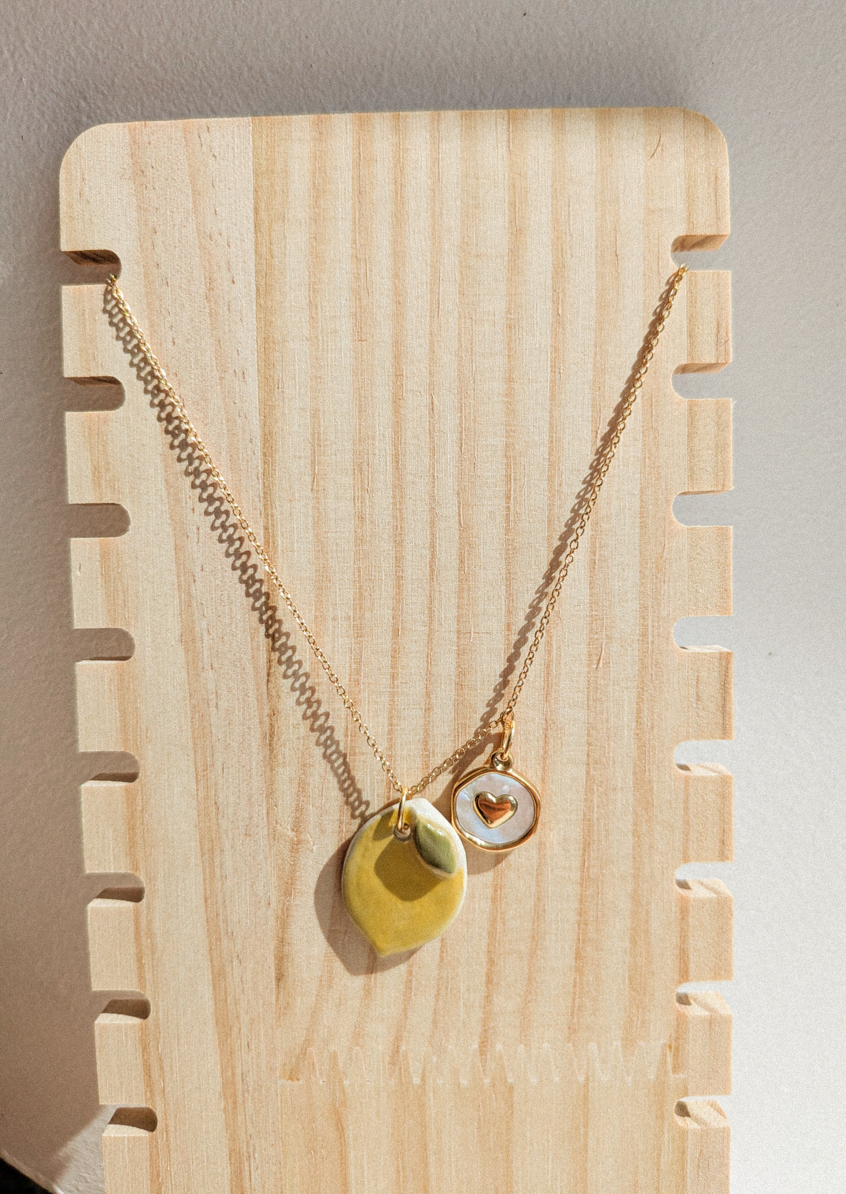 Collier citron coeur