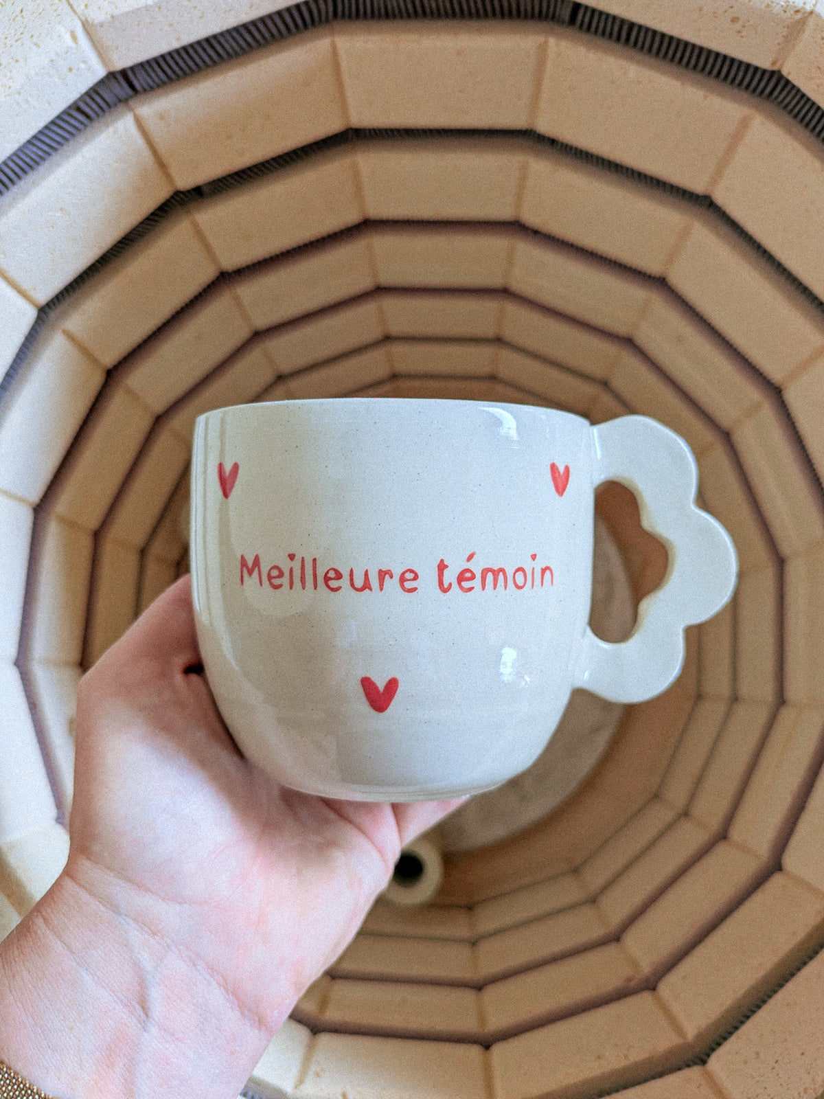 Tasse personnalisable avec anse Coeur