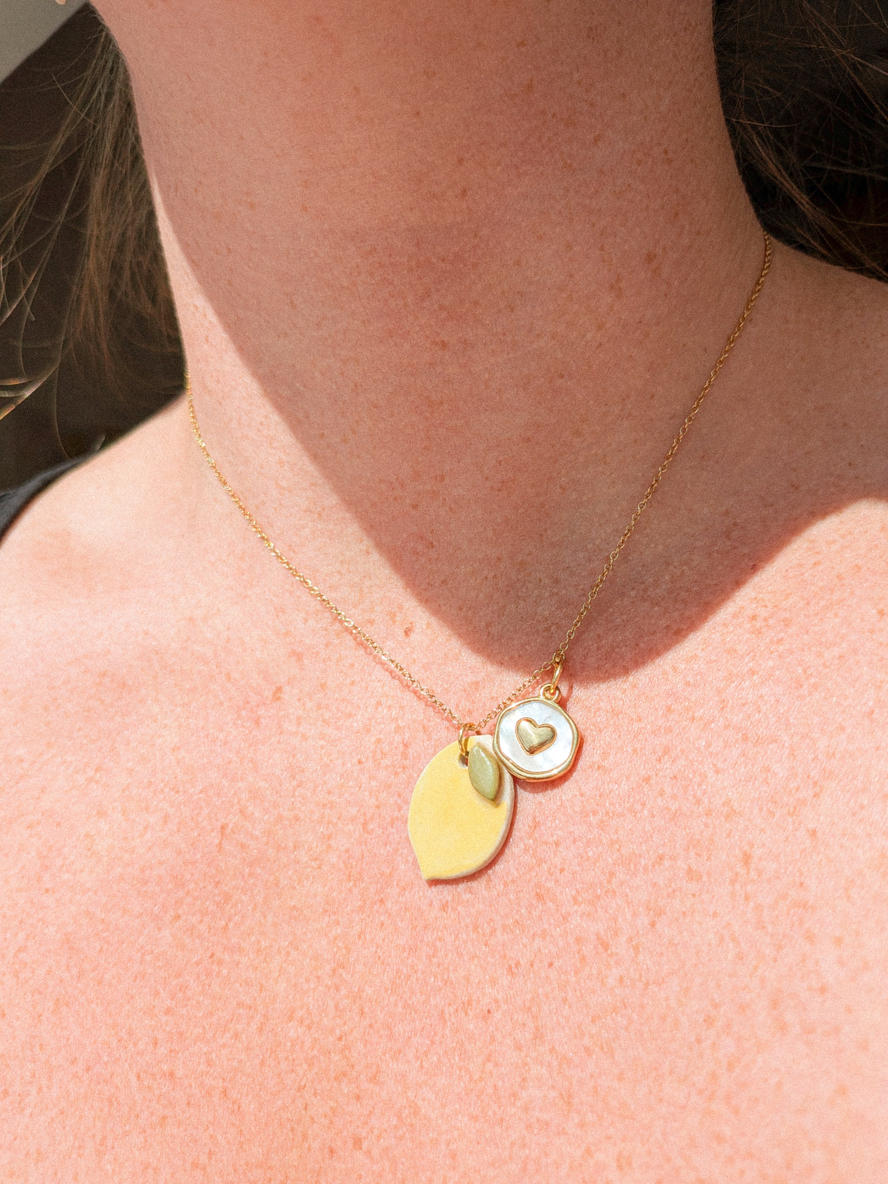 Collier citron coeur