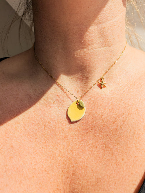 Collier citron étoile