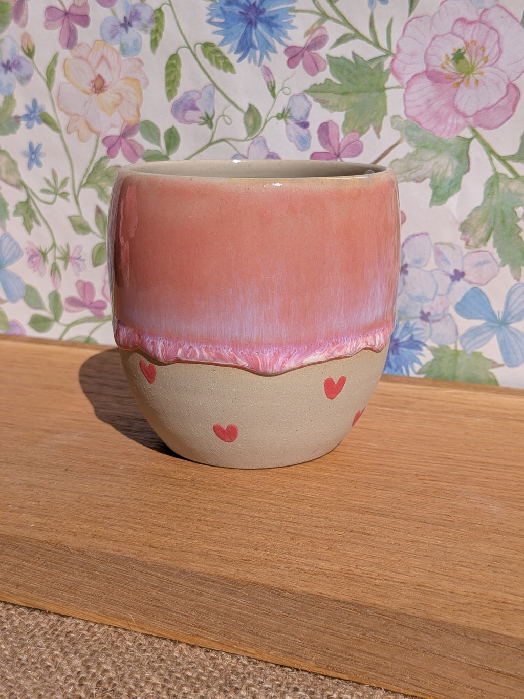 Tasse petits coeurs sans anse