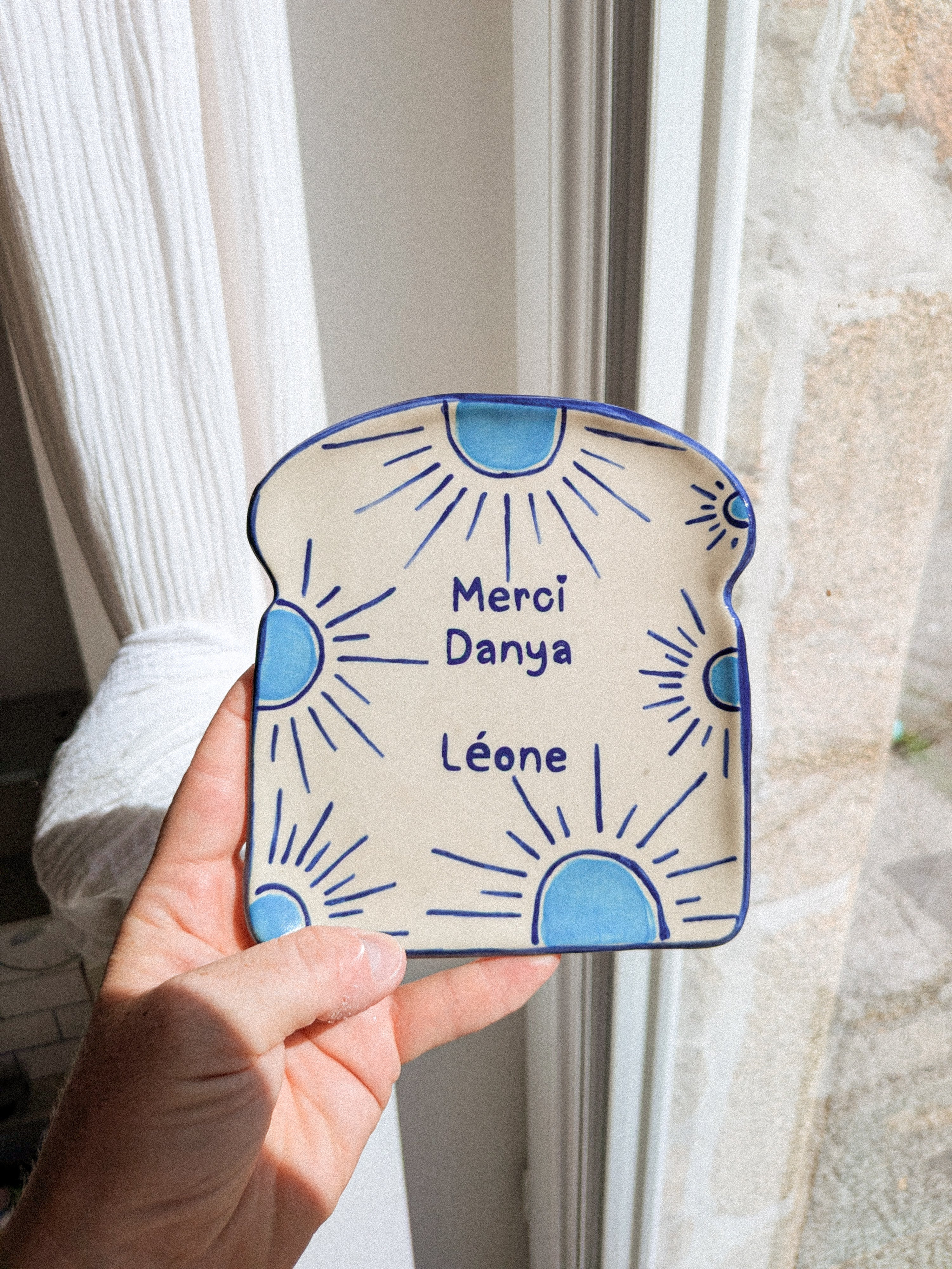 Assiette tartine personnalisable soleil